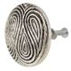 Press Plate Compact Antique Silver Aluminium Cabinet Knob